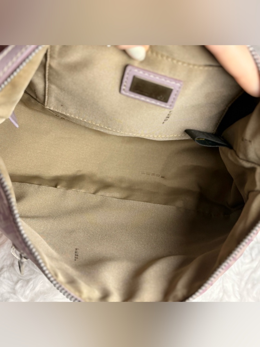 Vintage Fendi Pink Zucchino FF Mini Baguette/Pochette Shoulder Bag Y2K - Picture 10 of 11